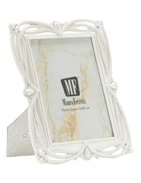 Cadre photo romantique Rubans pour photo 15x20 Résine Argenté Ribbon 