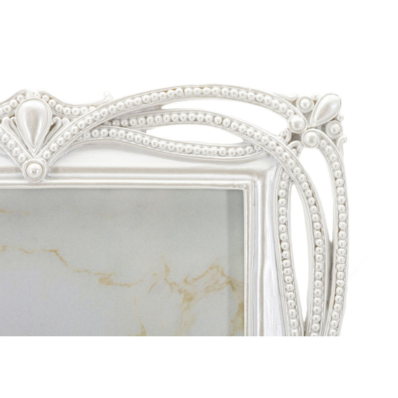 Cadre photo romantique Rubans pour photo 15x20 Résine Argenté Ribbon 