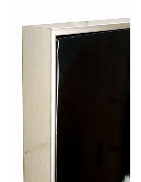 Grande toile murale peinte Danseuse pissenlits bras baissés 72x102 avec cadre argenté Dancing 