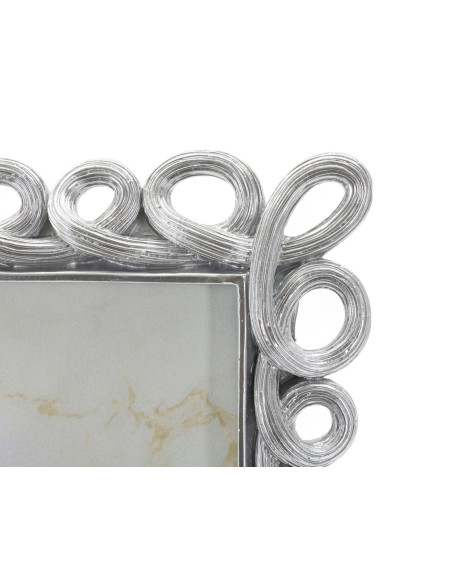 Cadre photo moderne boucles pour photo 15x20 Résine Argenté Hollow 