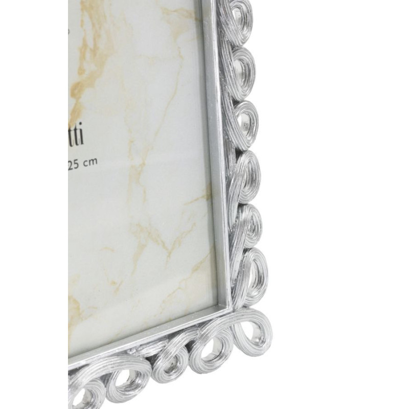 Grand Cadre photo moderne boucles pour photo 20x25 Résine Argenté Hollow 