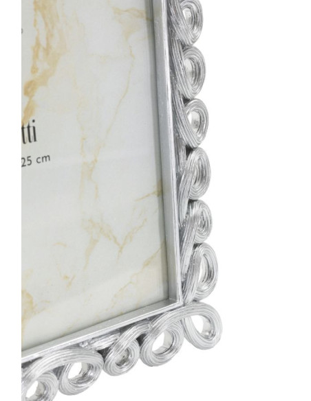 Grand Cadre photo moderne boucles pour photo 20x25 Résine Argenté Hollow 