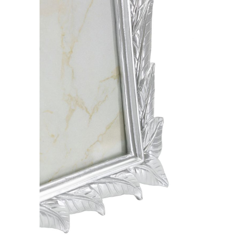 Grand Cadre photo style tropical Feuilles pour photo 20x25 Résine Argenté Leavy 