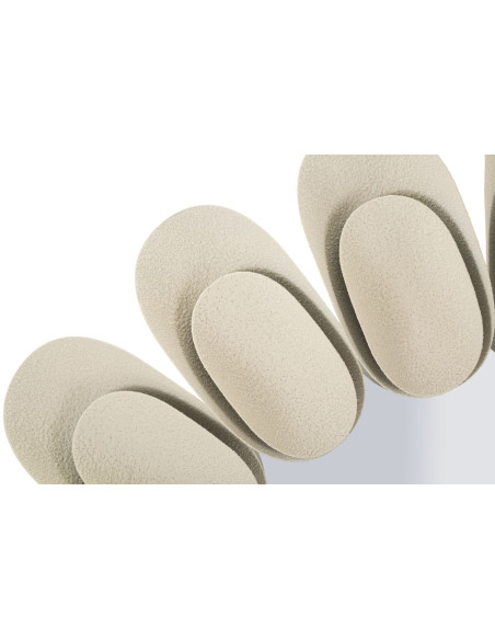 Miroir mural moderne chic Rond 85x85 Métal Blanc crème Dune 