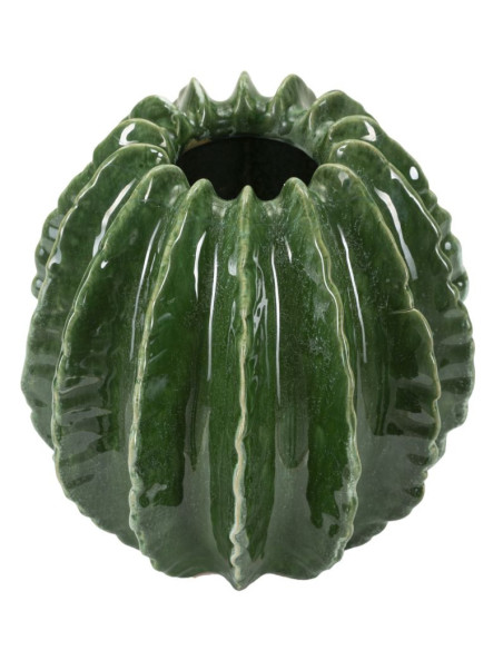 Vase original Boule Hauteur 24 cm Céramique Vert Cactus 