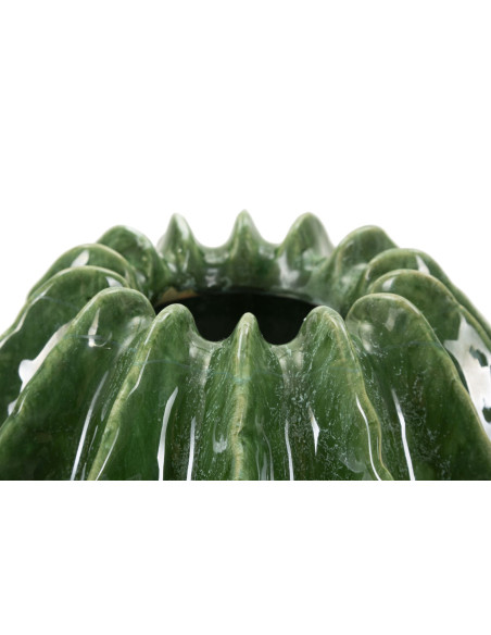 Vase original Boule Hauteur 24 cm Céramique Vert Cactus 