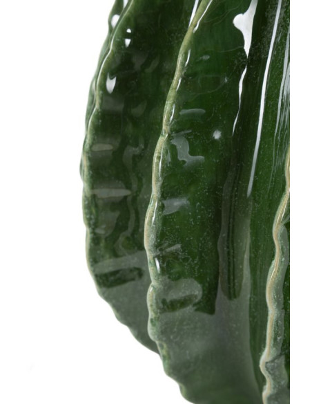Vase original Boule Hauteur 24 cm Céramique Vert Cactus 