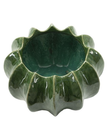Cache pot original Rond Diamètre 22 cm Céramique Vert Cactus 