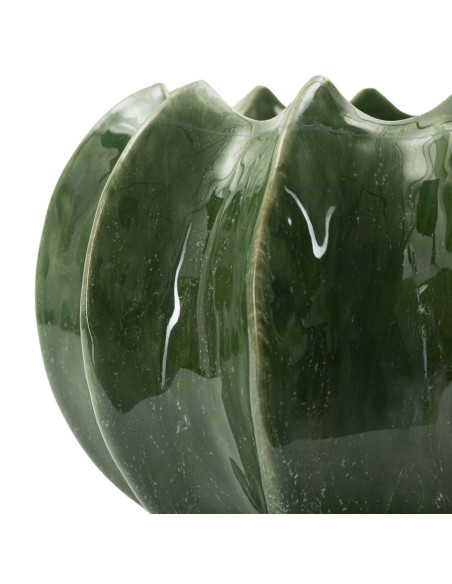 Cache pot original Rond Diamètre 22 cm Céramique Vert Cactus 