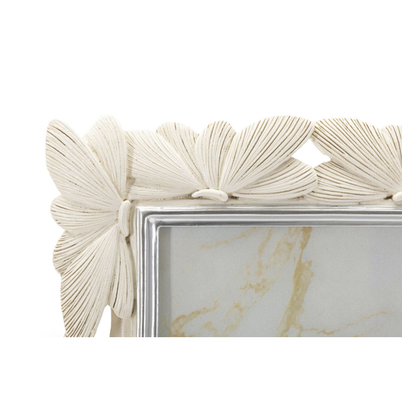 Grand Cadre photo romantique Papillons pour photo 20x25 Résine Blanc crème Butterfly 