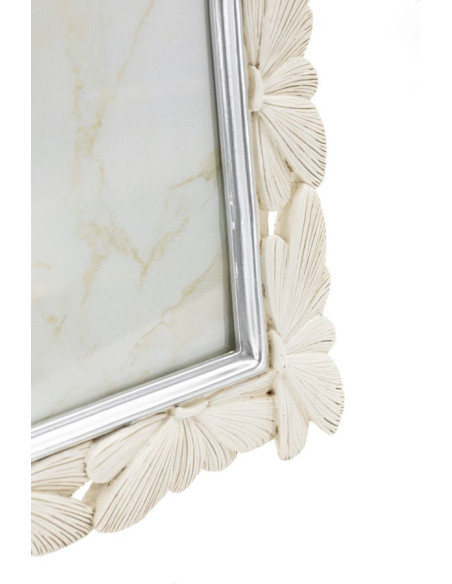 Grand Cadre photo romantique Papillons pour photo 20x25 Résine Blanc crème Butterfly 