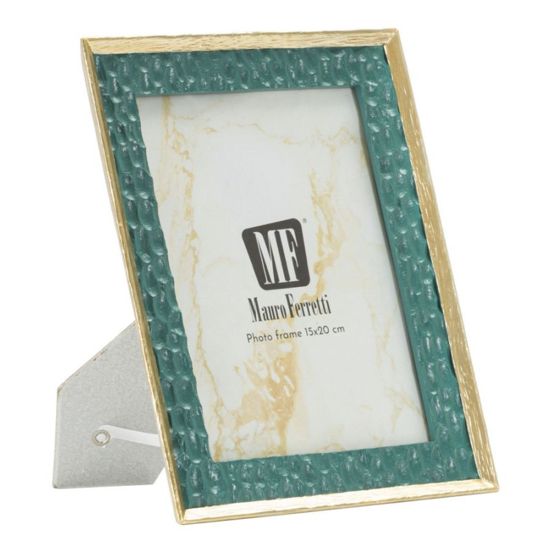 Cadre photo glamour chic pour photo 15x20 Résine Vert Doré Grent 