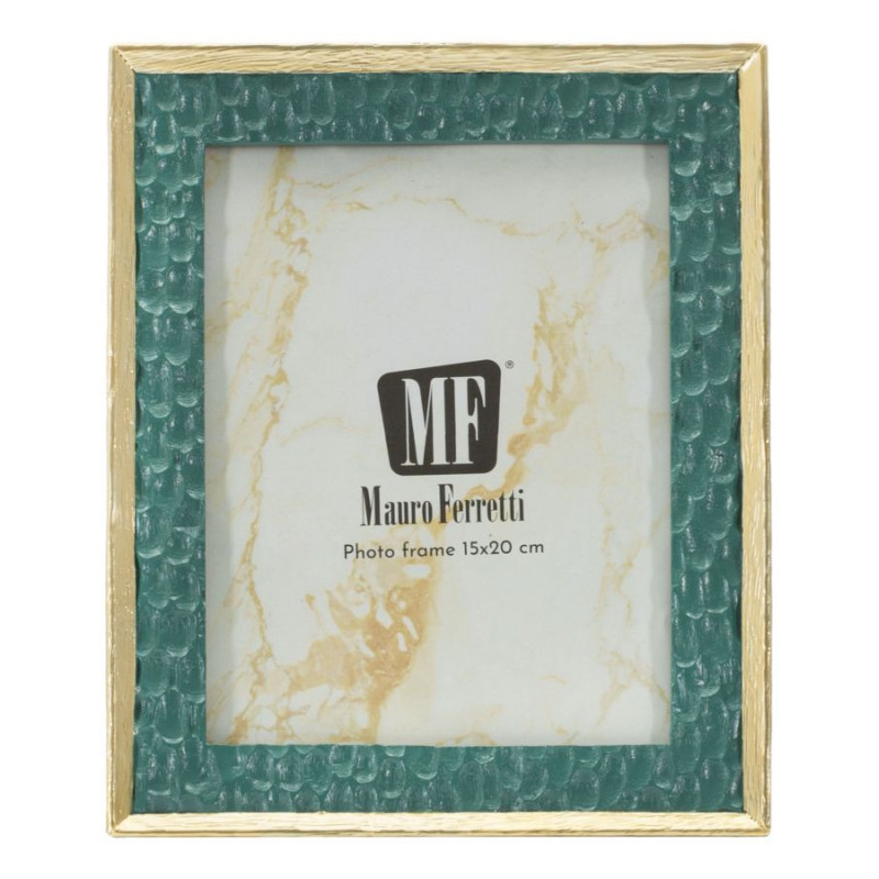 Cadre photo glamour chic pour photo 15x20 Résine Vert Doré Grent 