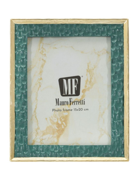 Cadre photo glamour chic pour photo 15x20 Résine Vert Doré Grent 