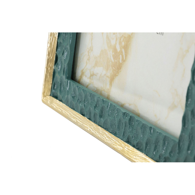 Cadre photo glamour chic pour photo 15x20 Résine Vert Doré Grent 