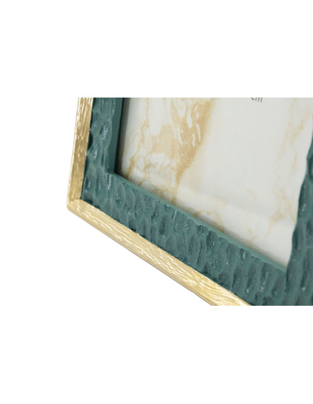 Cadre photo glamour chic pour photo 15x20 Résine Vert Doré Grent 