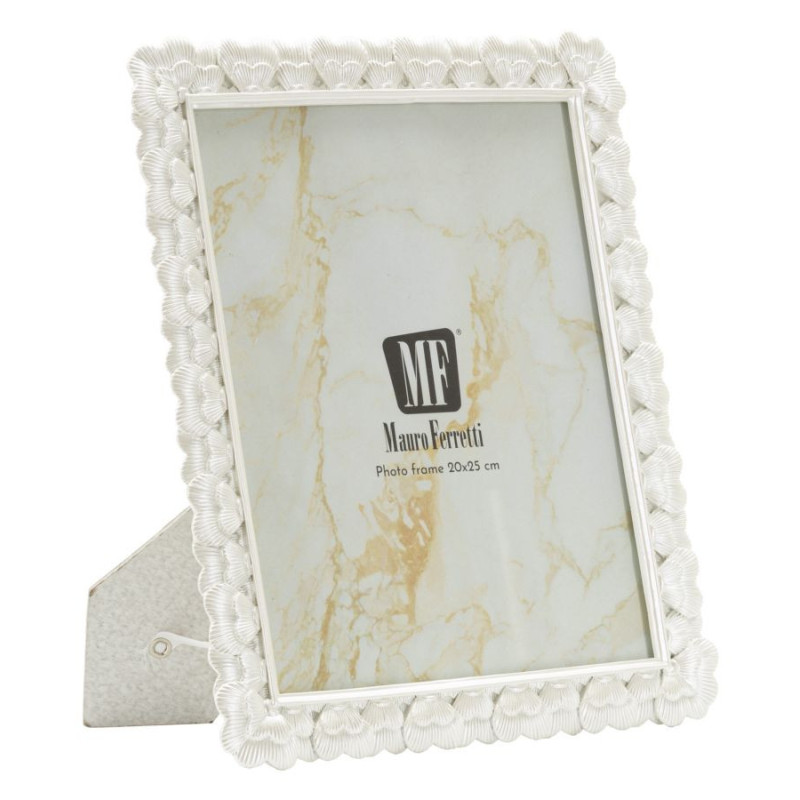 Grand Cadre photo romantique Coeurs pour photo 20x25 Résine Argenté Hearty 