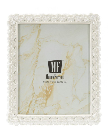 Grand Cadre photo romantique Coeurs pour photo 20x25 Résine Argenté Hearty 