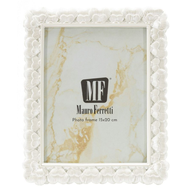 Cadre photo romantique Coeurs pour photo 15x20 Résine Argenté Hearty 