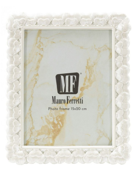 Cadre photo romantique Coeurs pour photo 15x20 Résine Argenté Hearty 