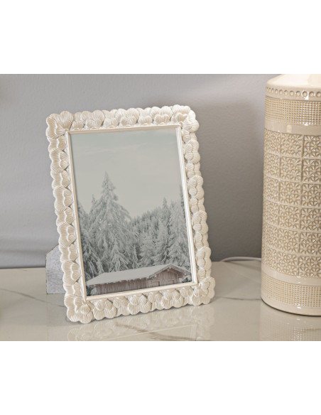 Cadre photo romantique Coeurs pour photo 15x20 Résine Argenté Hearty 