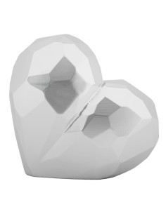 Vase moderne chic Coeur Résine Argenté Heart - 1