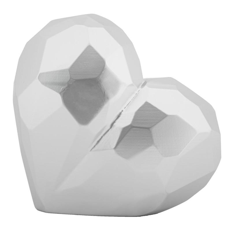 Vase moderne chic Coeur Résine Argenté Heart 