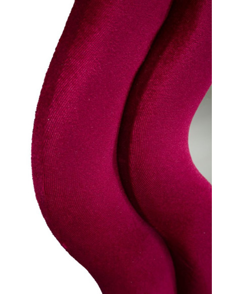 Grand Miroir mural moderne chic Organique 60x160 Velours Rose Fuchsia Bois MDF Emily 