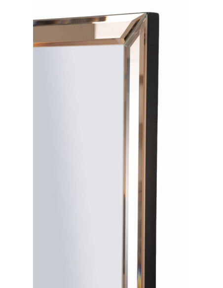 Grand Miroir mural oriental chic Rectangulaire 55x150 Bois MDF Rose Riyad 