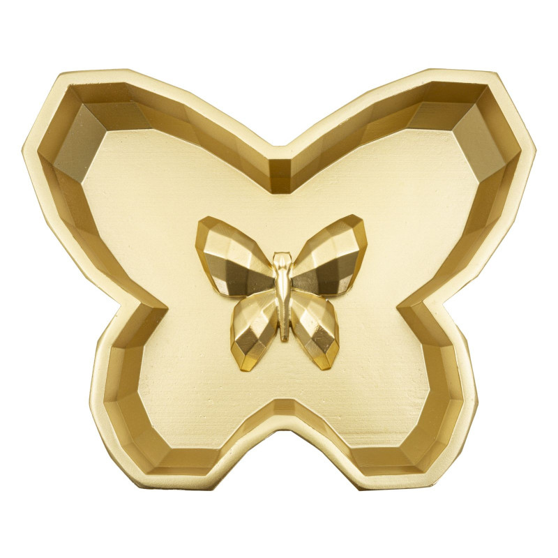 Vide poche moderne chic Papillon Résine Doré Butterfly 