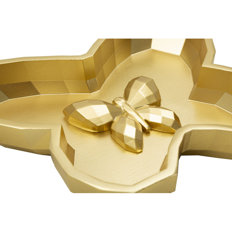 Vide poche moderne chic Papillon Résine Doré Butterfly 