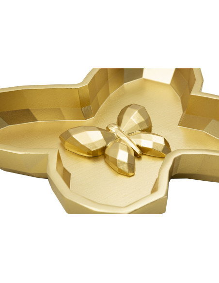 Vide poche moderne chic Papillon Résine Doré Butterfly 