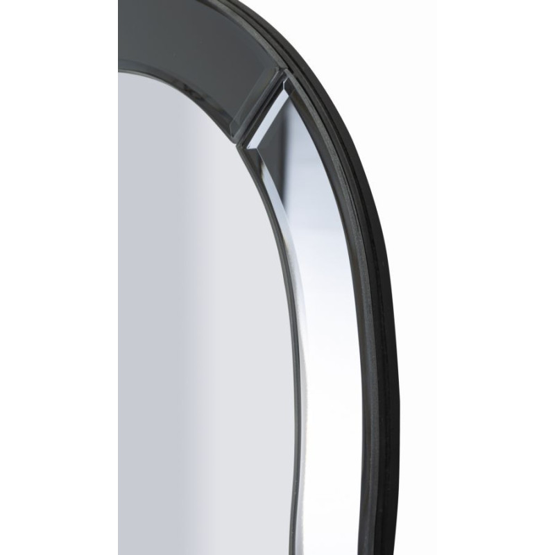 Grand Miroir mural oriental chic Arc 85x100 Bois MDF Gris Ankara 