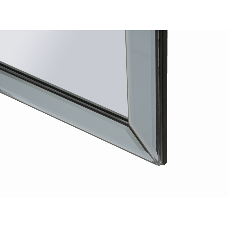 Grand Miroir mural oriental chic Arc 85x100 Bois MDF Gris Ankara 