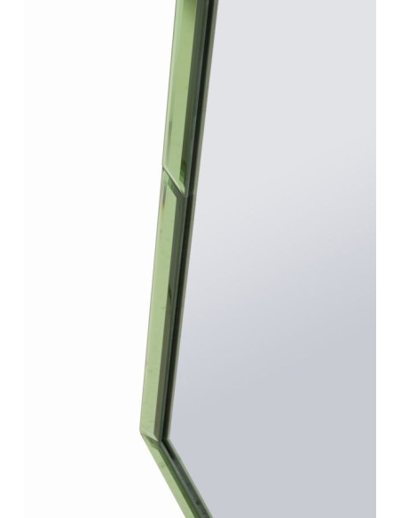 Grand Miroir mural oriental chic Arrondi 55x150 Bois MDF Vert Baku 