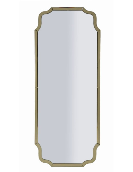 Grand Miroir mural oriental chic Rectangulaire 60x150 Bois MDF Doré Istanbul 