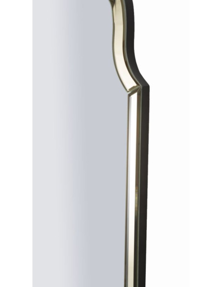 Grand Miroir mural oriental chic Rectangulaire 60x150 Bois MDF Doré Istanbul 