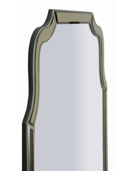 Grand Miroir mural oriental chic Rectangulaire 60x90 Bois MDF Doré Istanbul 