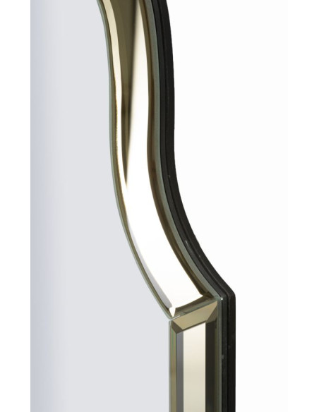 Grand Miroir mural oriental chic Rectangulaire 60x90 Bois MDF Doré Istanbul 