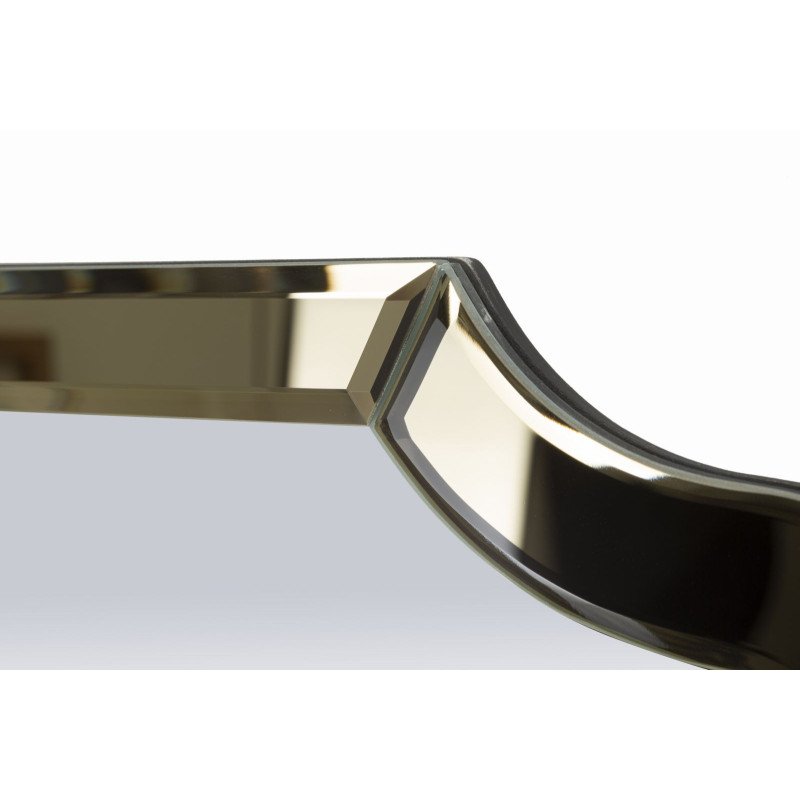 Grand Miroir mural oriental chic Rectangulaire 60x90 Bois MDF Doré Istanbul 