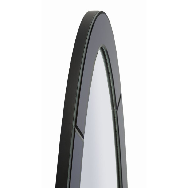 Grand Miroir mural oriental chic Ovale 55x150 Bois MDF Bleu Amman 