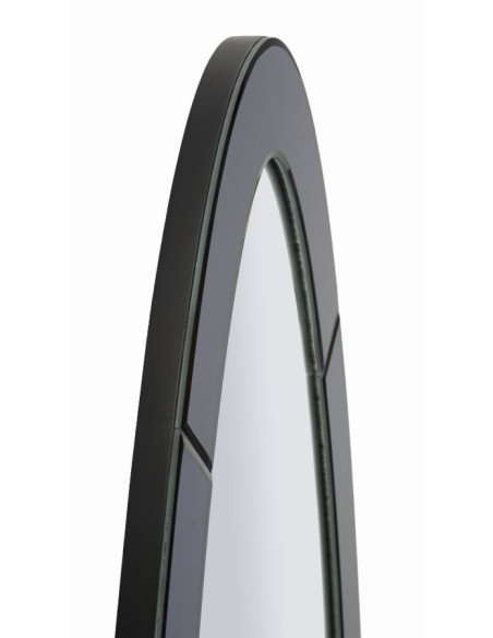 Grand Miroir mural oriental chic Ovale 55x150 Bois MDF Bleu Amman 