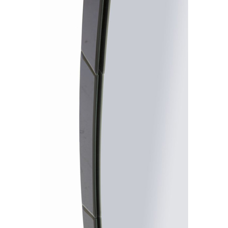 Grand Miroir mural oriental chic Ovale 55x150 Bois MDF Bleu Amman 