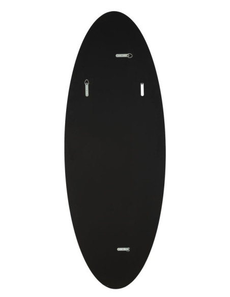 Grand Miroir mural oriental chic Ovale 55x150 Bois MDF Bleu Amman 