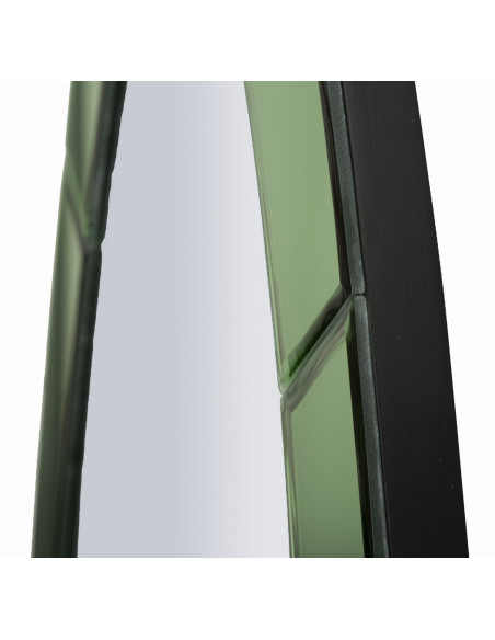 Grand Miroir mural oriental chic Ovale 55x150 Bois MDF Vert Amman 