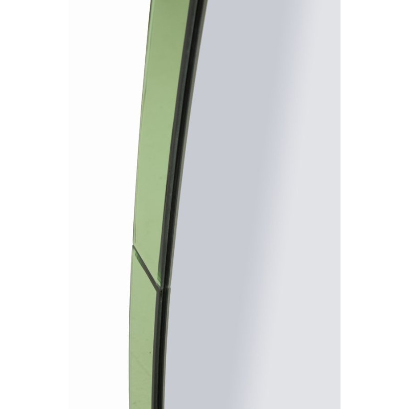 Grand Miroir mural oriental chic Ovale 55x150 Bois MDF Vert Amman 