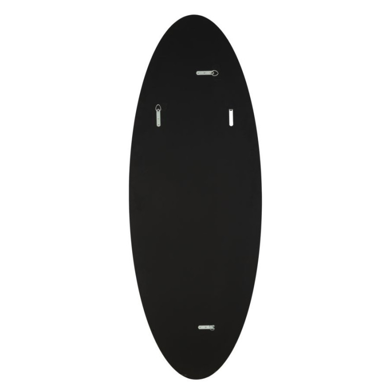 Grand Miroir mural oriental chic Ovale 55x150 Bois MDF Vert Amman 