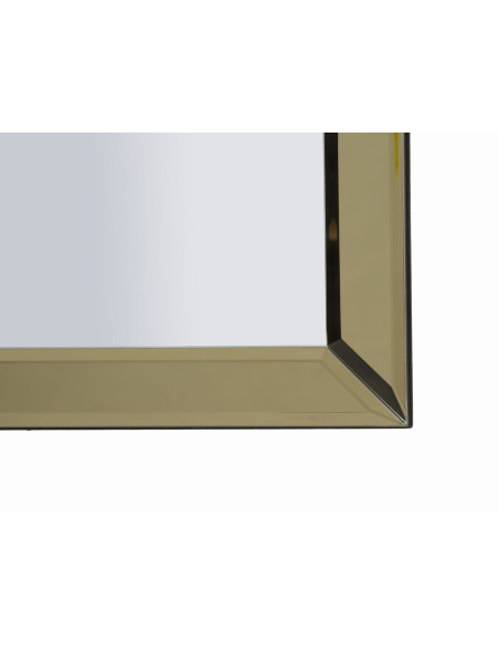 Grand Miroir mural oriental chic Arc 85x100 Bois MDF Doré Ankara 