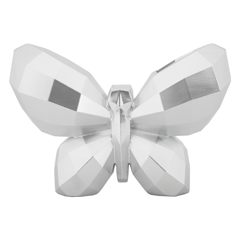 Vase moderne chic Papillon Résine Argenté Butterfly 