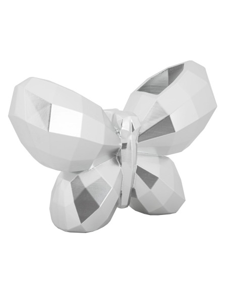 Vase moderne chic Papillon Résine Argenté Butterfly 
